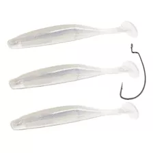 Isca Soft Slow Shad 12cm Monster 3x + Anzol De Brinde