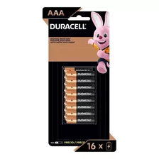 16 Pilha Aaa Duracell Alcalina Palito Econopack