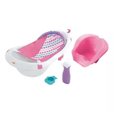 Fisher Price Baby Banheira Deluxe 4 Em 1 Rosa - Mattel