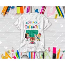 Camiseta Educação Infantil Em Poliester Envio Imediato