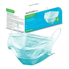 Pack 50x Máscara Proteção Respiratória 3 Camadas Azul Anvisa