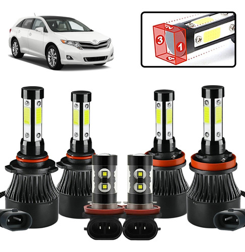 Kit Luces Led For Toyota 8000lm Luz Alta/baja+luz Niebla Toyota Sequoia