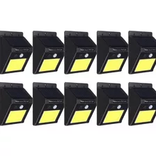 Pack 10 Foco Solar 48 Led Con Sensor De Movimiento Exterior