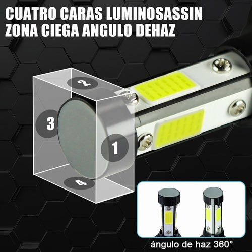 Kit De Focos Led De 4 Lados H4 H13 9007 Para Luz Alta Y Baja Foto 3