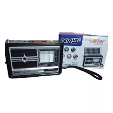 Radio Portátil Recargable Con Panel Linterna Am Fm Ns-1589u