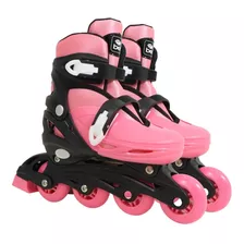 Patins Roller Feminino Rosa Ajustável Tamanho 37 Ao 40 !!!