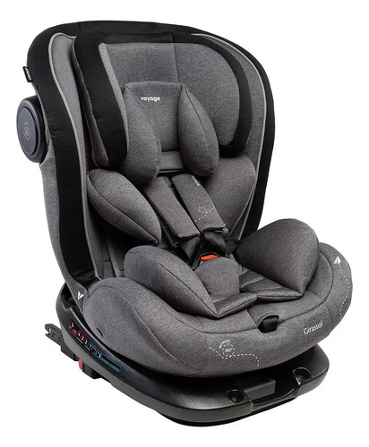 Cadeirinha Para Carro 360° Girassol 36kg Isofix Cinza Voyage Liso Cinza