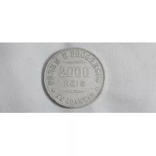 Moeda 2000 Reis Prata Republica 1911 Sob+ Não Catalogada