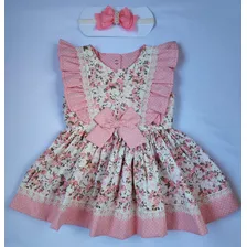 Vestido Princesa Para Bebe Com Laço De Meia De Seda Luxo 