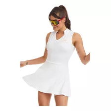 Vestido + Short Branco Beach Tennis Move Cajubrasil