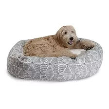 Majestuosa Cama De Bagel Sherpa Metalizado Charlie Beige De