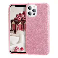 Funda Mateprox Para iPhone 12/12 Pro Glitter Pink