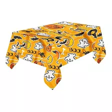 Toalha De Mesa Tnt Halloween Estampado - Laranja Fantasmas