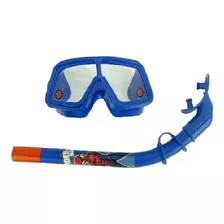 Set De Buceo Snorkel + Visor Antiparras Spiderman Niños