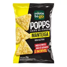 Kit Com 05 Popps Chips De Pipoca Manteiga 35g Roots To Go