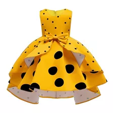 Vestido De Princesa Infantil Retrô De Bolinhas