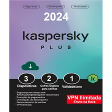 Kaspersky Antivírus Plus 3 Usuários 1 Ano