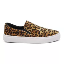 Tênis Iate Casual Slip On Hype Shoes Onça