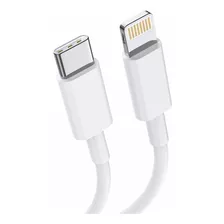 Cable Para iPhone 11 12 13 14 15 Carga Rapida Tipo C Color Blanco