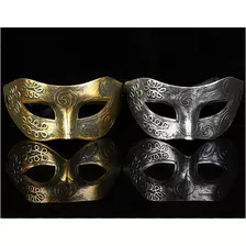 Kit C/ 2 Máscaras Gladiador Baile Festas (1 Ouro E 1 Prata)