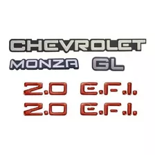 Kit Emblema Chevrolet Monza Gl 2.0 Efi Lateral 