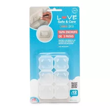 Tapa Protector Enchufe 3 Patas Seguridad Bebe Blister X12