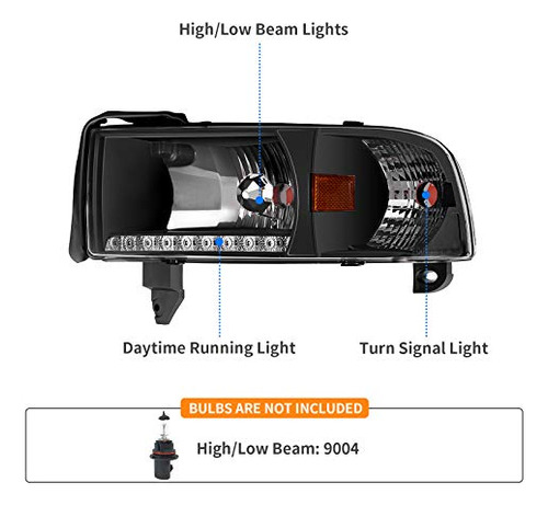 Dwvo Led Drl Headlight Dodge Ram 1500/2500/3500 Foto 2