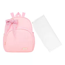 Mochila Maternidade Média Pirulitando Trocador Glitter Rosa