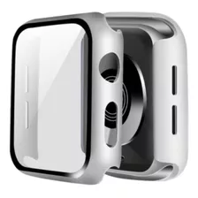 Protector Cristal Templado Para Apple Watch S 6,5,4 Plata