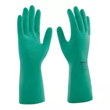 Luva Para Mão Forrada Verde Grande+média - Kit C/30+20pares