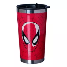 Copo Viagem Aço Inox 400ml Tampa Homem-aranha Zona Criativa