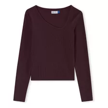 Blusa Cuello Asimétrico C&a De Mujer