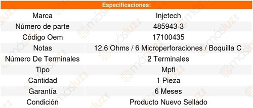 Inyector Combustible Mpfi Hombre 4cil 2.2l 96_97 8300006 Foto 4