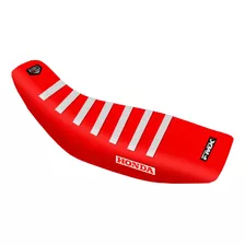 Funda Asiento Honda Xr 250 Tornado Fmx Roja Ribs Blancos