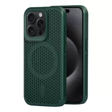 Funda De Disipación Verde Oscuro Para iPhone 15 Pro