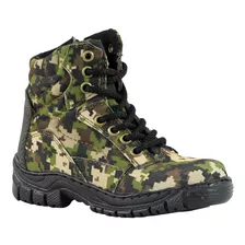 Botas Niño Camuflaje Militar Botin Senderismo Cosida Hombre