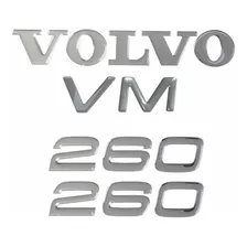 Kit Adesivos Emblema Lateral Para Volvo Vm 260 20695