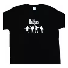 Remera Estampada The Beatles Siluetas -musica -serigrafía