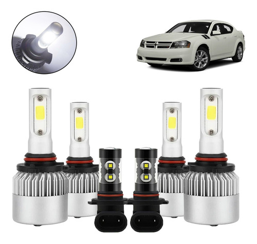 For Dodge Kit De Luces Led 8000lm Luz Alta+baja+niebla Dodge Ram Charger