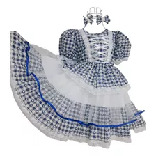 Vestido Junino Luxo Rodado Infantil São João 