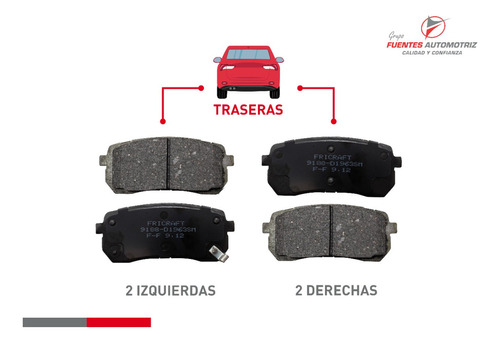 Juego Balatas Traseras Disco Para Hyundai Starex 2019 Foto 2