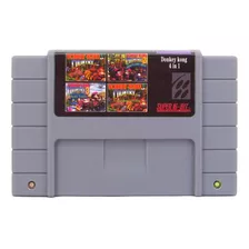 Fita Snes Donkey Kong 1,2,3 Cartucho 4 Em 1 Super Nintendo