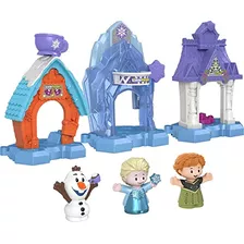 Conjunto Disney Frozen Snowflake Village Por Fisherprice Lit