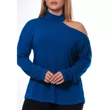 Blusa Gola Alta Feminina Manga Comprida Soltinha Barato