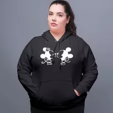 Blusa Moletom Minnie E Mickey Plus Size