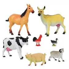 Juego De Figuras De Animales De Granja Jumbo, Surtido D...