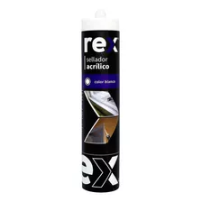 Sellador Acrilico Blanco Pintable Rex 300ml Impermeable-sc