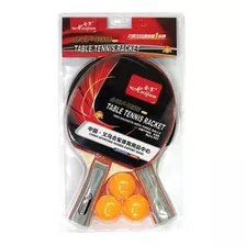 Set De Paletas Mas 3 Pelotas De Ping Pong Huijun