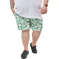 06 Shorts Masculino Plus Size Estampados Moda Praia 