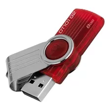 Pendrive Kingston Datatraveler 101 G2 Dt101g2 8gb 2.0 Rojo